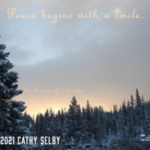 Peace Begins With A Smile 5 x 7 Card